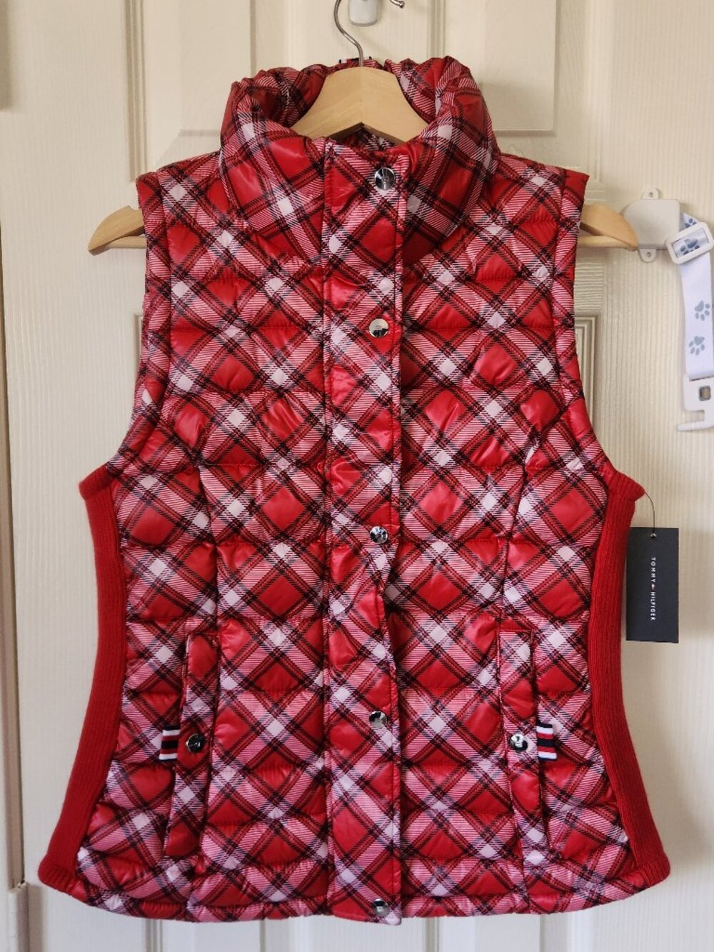 Tommy Hilfiger Plaid Puffer Vest - Quilted
